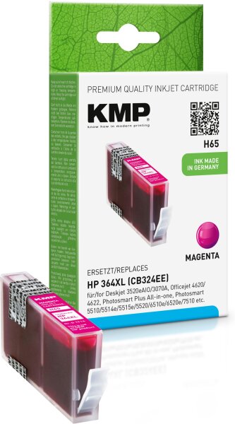 KMP H65 magenta Tintenpatrone ersetzt HP Deskjet HP 364XL (CB324EE)