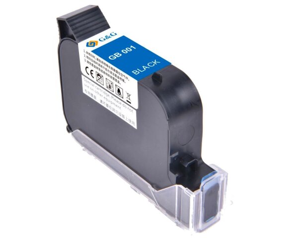 Druckerpatrone GB-001BK Schwarz permanent wasserfest für MP001-BPLUS