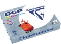 Clairefontaine Druckerpapier DCP in Weiß / 5 x 500 Blatt in DIN A4 mit 90 Gramm / Blickdichtes Premium Kopierpapier für farbintensiven Bilderdruck