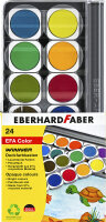 Eberhard Faber 578324 - Winner Deckfarbkasten mit herausnehmbaren Näpfchen, 24er Version