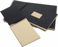 Clairefontaine 8372C Skizzenblock mit Doppelspirale und Kraftpapier, Din A4, 12 x 29.7 cm, 60 Blatt, 90 g Packung, braun