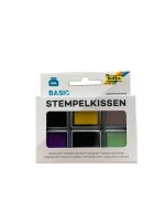 folia 30180 Stempelkissen Set BASIC, 6 Stück farbig...