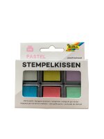 folia 30181 Stempelkissen Set PASTEL, 6 Stück farbig sortiert
