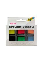 folia 30182 Stempelkissen Set NEON, 6 Stück farbig...