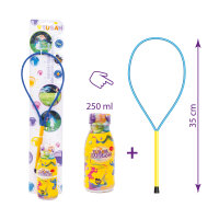 Tuban – Seifenblasenstab in Rosa – 35cm – 250ml Seifenblasenflüssigkeit – Blasenstab – Set