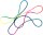 folia 33177 Finger Twist Fadenspiel, in Trendiger Regenbogen-Optik, ca. 160 cm lang, Fingerspiel für Jungen und Mädchen ab 5 Jahre, ideal als kleines Geschenk, Mitgebsel und für den Schulhof