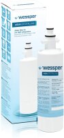 Wessper® Aqua Crystalline Kühlschrank Wasserfilter kompatibel Beko 9256712, 4394650100, SBS4K, Blomberg KFD9952PXD, IWD1004ET, KFD9952PXDUK, Lamona HJA6110, LAM6100, 487960000, GSN9440X