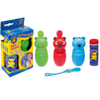Pustefix - Bubble-Friends Frosch + 70 ml Seifenblasenflüssigkeit - Seifenblasen - Bubbels - Seifenblasen für Kinder & Erwachsene