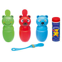 Pustefix - Bubble-Friends Frosch + 70 ml Seifenblasenflüssigkeit - Seifenblasen - Bubbels - Seifenblasen für Kinder & Erwachsene
