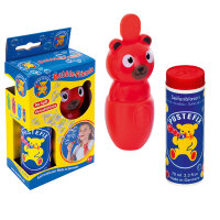 Pustefix - Bubble-Friends Bär + 70 ml Seifenblasenflüssigkeit - Seifenblasen - Bubbels - Seifenblasen für Kinder & Erwachsene