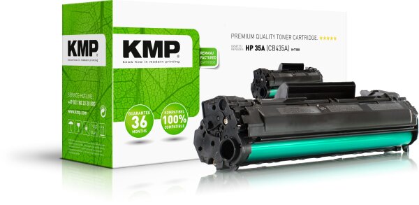 KMP H-T100 schwarz Tonerkartusche ersetzt HP LaserJet HP 35A (CB435A)