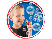Pustefix – Mini Bubbelix Safariwelt + 250 ml Seifenblasenflüssigkeit - Seifenblasen – 5 Safaritiere – Bubble - Seifenblasen für Kinder & Erwachsene