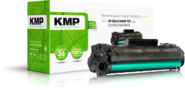 KMP H-T154 schwarz Tonerkartusche ersetzt HP LaserJet Pro HP 85A / Canon 725 (CE285A/3484B002)