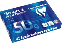 Clairefontaine 1929C Smart print Druckerpapier DIN A4, 60g/mq (170 CIE.) 5 Ries mit 2500 Blatt hochweiß) weiß