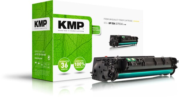 KMP H-T88 schwarz Tonerkartusche ersetzt HP LaserJet HP 53X (Q7553X)