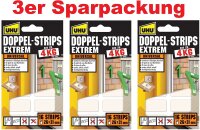 3er Sparpack UHU 45450 - Doppel-Strips Extrem bis zu 4 kg, 16 Stück, ca. 26 mm x 31 mm (3er Pack | Doppel-Strips Extrem)