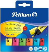 Pelikan 814065 Textmarker 490, farbig sortiert, 6...