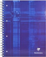 Clairefontaine 82123C Bind´o Block Konferenzblock (mit starkem blauen Deckel, DIN A4+, 22,5 x 29,7 cm, kariert mit Rahmen 80 Blatt) 1 Stück blau