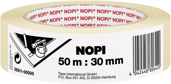 NOPI Maler-Krepp 50 m, 30 mm Malerband