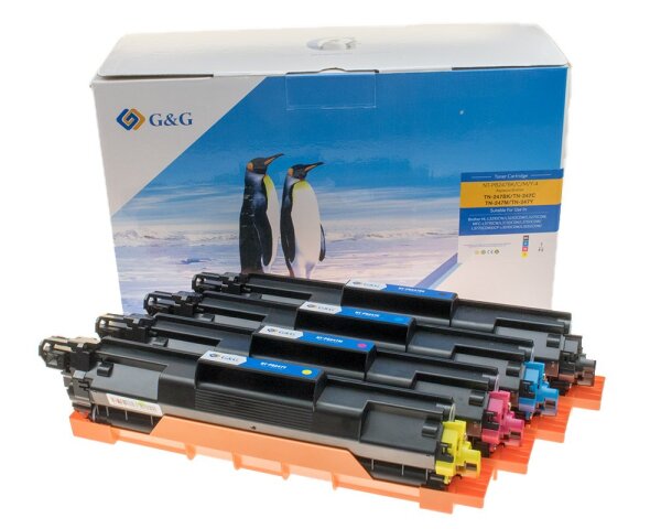 G&G Image Toner-Multipack kompatibel zu Brother TN-247 BK / C / M / Y schwarz, cyan, magenta, gelb