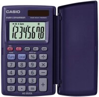 CASIO HS-8VERA Taschenrechner 8-stellig mit 360°...