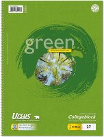 Ursus Green 608575010 Collegeblock LIN27 A4 80 Blatt...