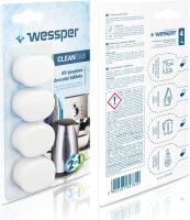 WESSPER® Original Entkalkungstabletten für Kaffeevollautomaten/Kaffeemaschinen Jura IMPRESSA F50 0-ENERGY II GEN (4 x 14g)