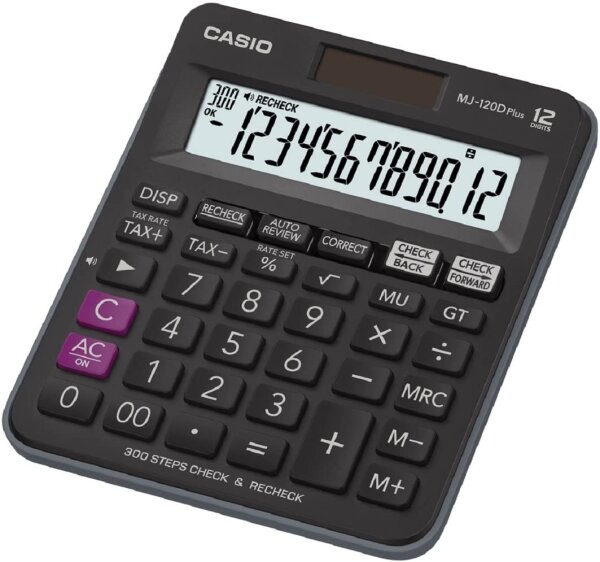 CASIO MJ-120DPLUS Tischrechner kompakt mit Check & Correct Funktion