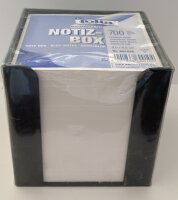 Folia Kunststoffzettelbox schwarz/9910-A 95x95x95 mm