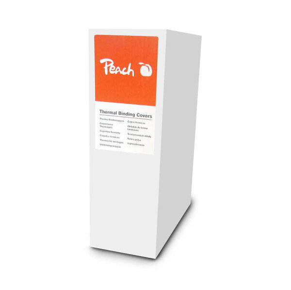 Peach PBT406-06 Thermobindemappe, A4, 80 Blätter, 80 g/m², 80 Stück, weiß