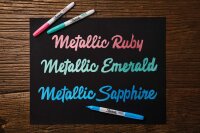 Sharpie Metallic-Permanentmarker, Ruby, Emerald & Sapphire, 3 Stück