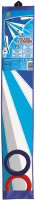 Paul Günther 1083 - Sportlenkdrachen Blue Loop 130, Drachen für Anfänger, Segel aus reißfestem Ripstop-Polyester, robuste Fiberglasstäbe, mit Lenkrollen und Schnur, ca. 130 x 69 cm groß