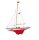 Paul Günther 1804 - Segelboot Windy, kleine Segeljolle zum Spielen, ca. 35 x 42 cm groß, hochwertig gefertigt und segelfertig montiert, für Badesee, Strand und Badewanne