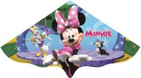 Paul Günther 1184 - Kinderdrachen mit Disney Minnie Mouse Motiv, Einleinerdrachen aus robuster PE-Folie für Kinder ab 4 Jahre mit Wickelgriff und Schnur, ca. 115 x 63 cm groß