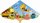Paul Günther 1197 - Kinderdrachen mit Biene Maja Motiv, Einleinerdrachen aus robuster PE-Folie für Kinder ab 4 Jahre mit Wickelgriff und Schnur, ca. 115 x 63 cm groß