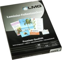 LMG LMGA6-125 Laminierfolien A6, 111 x 154 mm, 2 x 125...