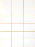 Avery Zweckform 3325 Haushaltsetiketten selbstklebend (38 x 24 mm, 522 Aufkleber auf 29 Bogen, Vielzweck-Etiketten für Haushalt, Schule und Büro zum Beschriften und Kennzeichnen) blanko, weiß