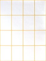 Avery Zweckform 3326 Haushaltsetiketten selbstklebend (38 x 29 mm, 384 Aufkleber auf 24 Bogen, Vielzweck-Etiketten für Haushalt, Schule und Büro zum Beschriften und Kennzeichnen) blanko, weiß