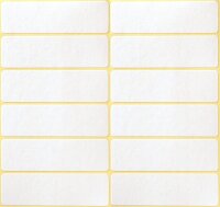 Avery Zweckform 3340 Haushaltsetiketten selbstklebend (62 x 19 mm, 396 Aufkleber auf 33 Bogen, Vielzweck-Etiketten für Haushalt, Schule und Büro zum Beschriften und Kennzeichnen) blanko, weiß