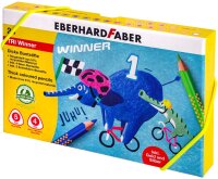 Eberhard Faber 518424 - Buntstift TRI Winner, 24 Stück in Box aus festem Karton