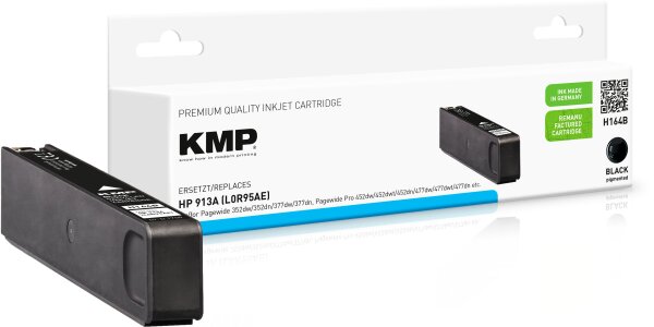 KMP H164B schwarz Tintenpatrone ersetzt HP OfficeJet Pro HP913XL (L0R95AE)