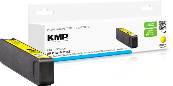 KMP H164Y gelb Tintenpatrone ersetzt HP OfficeJet Pro HP913XL (F6T79AE)