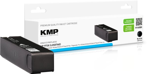 KMP H165BX schwarz Tintenpatrone ersetzt HP Page Wide Pro HP 973XL (L0S07AE)