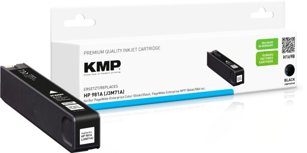 KMP H169B schwarz Tintenpatrone ersetzt HP Page Wide Enterprise HP 981A (J3M71A)