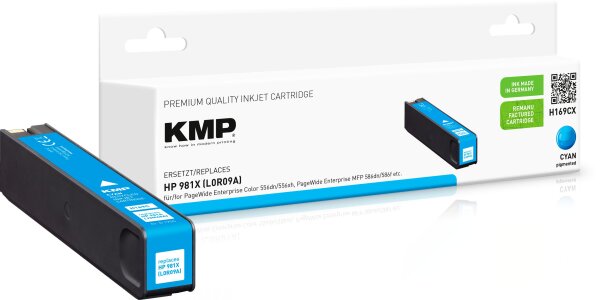 KMP H169CX cyan Tintenpatrone ersetzt HP Page Wide Enterprise HP 981X (L0R09A)