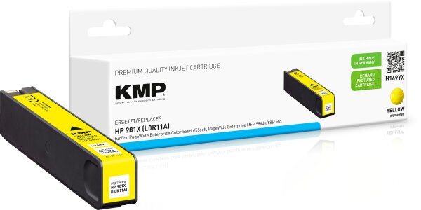 KMP H169YX gelb Tintenpatrone ersetzt HP Page Wide Enterprise HP 981X (L0R11A)