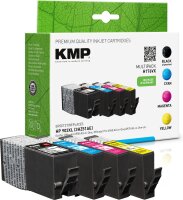 KMP Multipack H176VX schwarz, cyan, magenta, gelb...