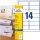 AVERY Zweckform J8163-25 Adressetiketten/Adressaufkleber (350 Etiketten, 99,1x38,1mm auf A4, bedruckbar, selbstklebend, für DIN lang Briefkuverts, Papier matt, Inkjet-Drucker) 25 Blatt, weiß