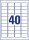 AVERY Zweckform L4770-25 Adressetiketten/Adressaufkleber (1.000 Etiketten, 45,7x25,4mm auf A4, bedruckbar, selbstklebend, für Absenderetiketten, durchsichtige Polyesterfolie) 25 Blatt, transparent