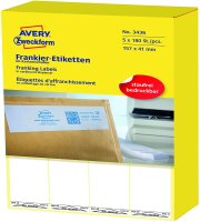 AVERY Zweckform 3436 Frankier-Etiketten (Papier matt, 900 Etiketten, 157 x 41 mm) 1 Pack weiß